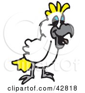 Clipart Illustration Of A Happy White And Yellow Cockatoo Bird