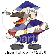 Graduate Kookaburra Bird Holding A Diploma