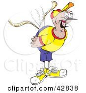 Clipart Illustration Of A Silly Lyre Bird In Clothes by Dennis Holmes Designs
