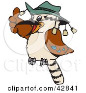 Aussie Kookaburra Bird Wearing A Hat