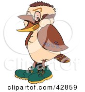 Laughing Kookaburra Bird Wearing Shoes