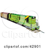 Poster, Art Print Of Green Industrial Train