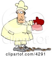 Baker Accidentally Dropping A Pan Of Baked Cinnamon Rolls On The Floor Clipart by djart