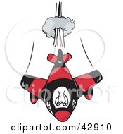Clipart Illustration Of A Tough Black And Red Jet Shooting Through The Sky