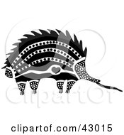 Poster, Art Print Of Aboriginal Designed Spiny Anteater Echidna