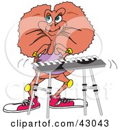 Poster, Art Print Of Frill Lizard Playing A Keyboard