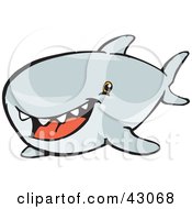 Poster, Art Print Of Cute Toothy Shark