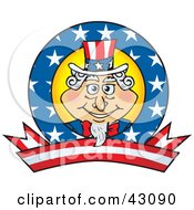 Clipart Illustration Of An Uncle Sam Logo With Stars And Stripes by Dennis Holmes Designs