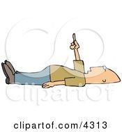 Male Stargazer Pointing Out Stars In The Night Sky Clipart
