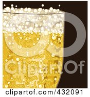 Poster, Art Print Of Closeup Of Happy New Year Text In A Glass Of Bubbly Champagne On Brown