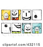 Poster, Art Print Of Digital Collage Of Pieces Of A Happy Stick Businessman And Woman