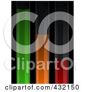 Poster, Art Print Of Green Orange And Red Powers Supply Bars On Black
