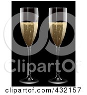 Poster, Art Print Of Two Glasses Of Bubbly Champagne