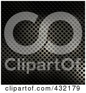 Royalty Free RF Clipart Illustration Of A 3d Perforated Metal Background