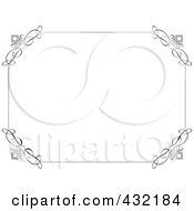 Poster, Art Print Of White Certificate With A Black Elegant Border