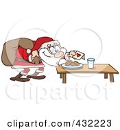 Poster, Art Print Of Cookies And Milk Set Out For A Santa Snack