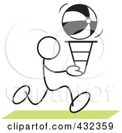 Poster, Art Print Of Stickler Man Doing A Cone Race - 3