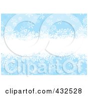 Poster, Art Print Of Blue Snowflake Background With White Text Space
