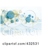 Royalty Free RF Clipart Illustration Of A Blue And Beige Bubble Background 2 by michaeltravers