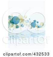 Poster, Art Print Of Blue And Beige Bubble Background - 1