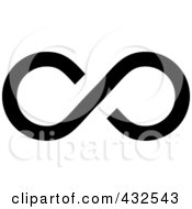 Royalty Free RF Clipart Illustration Of A Black Infinity Symbol 2 by michaeltravers #COLLC432543-0111