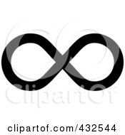 Royalty Free RF Clipart Illustration Of A Black Infinity Symbol 1 by michaeltravers
