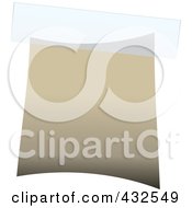 Poster, Art Print Of Blank Beige Label With Tape - 1