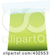 Royalty Free RF Clipart Illustration Of A Blank Green Label With Tape by michaeltravers #COLLC432553-0111