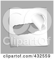 Royalty Free RF Clipart Illustration Of Torn Paper On Gray