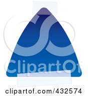 Royalty Free RF Clipart Illustration Of A Blank Blue Triangle Label With Tape