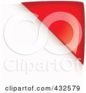Royalty Free RF Clipart Illustration Of A Red Paper Corner Protector