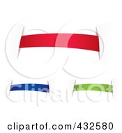 Poster, Art Print Of Digital Collage Of Colorful Blank Banners With Tape - 2