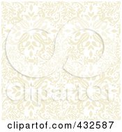 Poster, Art Print Of Seamless Beige Floral Pattern Background