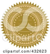Royalty Free RF Clipart Illustration Of A Gold Burst Seal 4