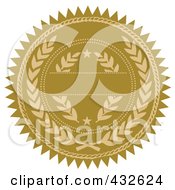 Royalty Free RF Clipart Illustration Of A Gold Burst Seal 2 by BestVector