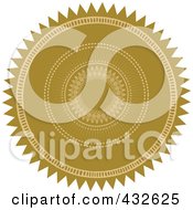 Royalty Free RF Clipart Illustration Of A Gold Burst Seal 1 by BestVector