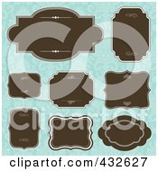 Royalty Free RF Clipart Illustration Of A Digital Collage Of Blank Frame Designs 5 by BestVector