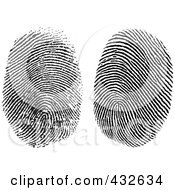 Digital Collage Of Two Fingerprints