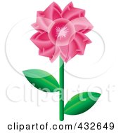 Royalty Free RF Clipart Illustration Of A Pink Flower