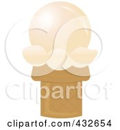 Poster, Art Print Of Vanilla Sugar Ice Cream Cone