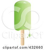 Poster, Art Print Of Dripping Green Popsicle