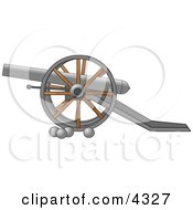 Civil War Cannon And Artillery Balls Clipart