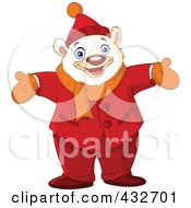 Poster, Art Print Of Happy Polar Bear Standing With His Arms Open