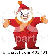 Royalty Free RF Clipart Illustration Of A Happy Polar Bear Standing With His Arms Open by yayayoyo