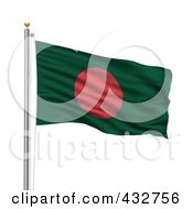 Poster, Art Print Of The Flag Of Bangladesh Waving On A Pole