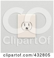 Poster, Art Print Of 3d American Electrical Socket On A White Wall