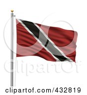 Poster, Art Print Of The Flag Of Trinidad And Tobago Waving On A Pole