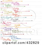 Poster, Art Print Of Rows Of Happy New Year Text In Different Languages And Colors