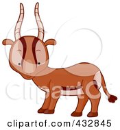 Royalty Free RF Clipart Illustration Of A Cute Curious Gazelle