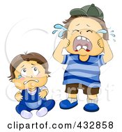 Poster, Art Print Of Baby And Toddler Boys Crying